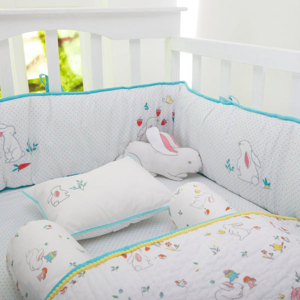 Snuggle Bunny Organic Complete Crib Bedding Set