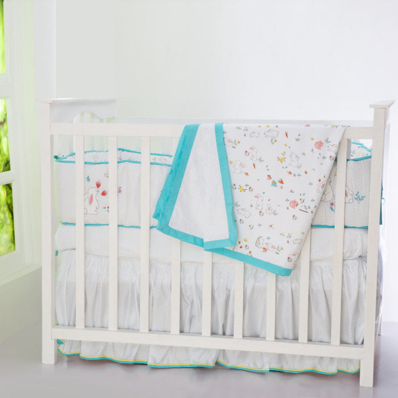 Snuggle Bunny Organic Complete  Crib Bedding Set (With Bumper)